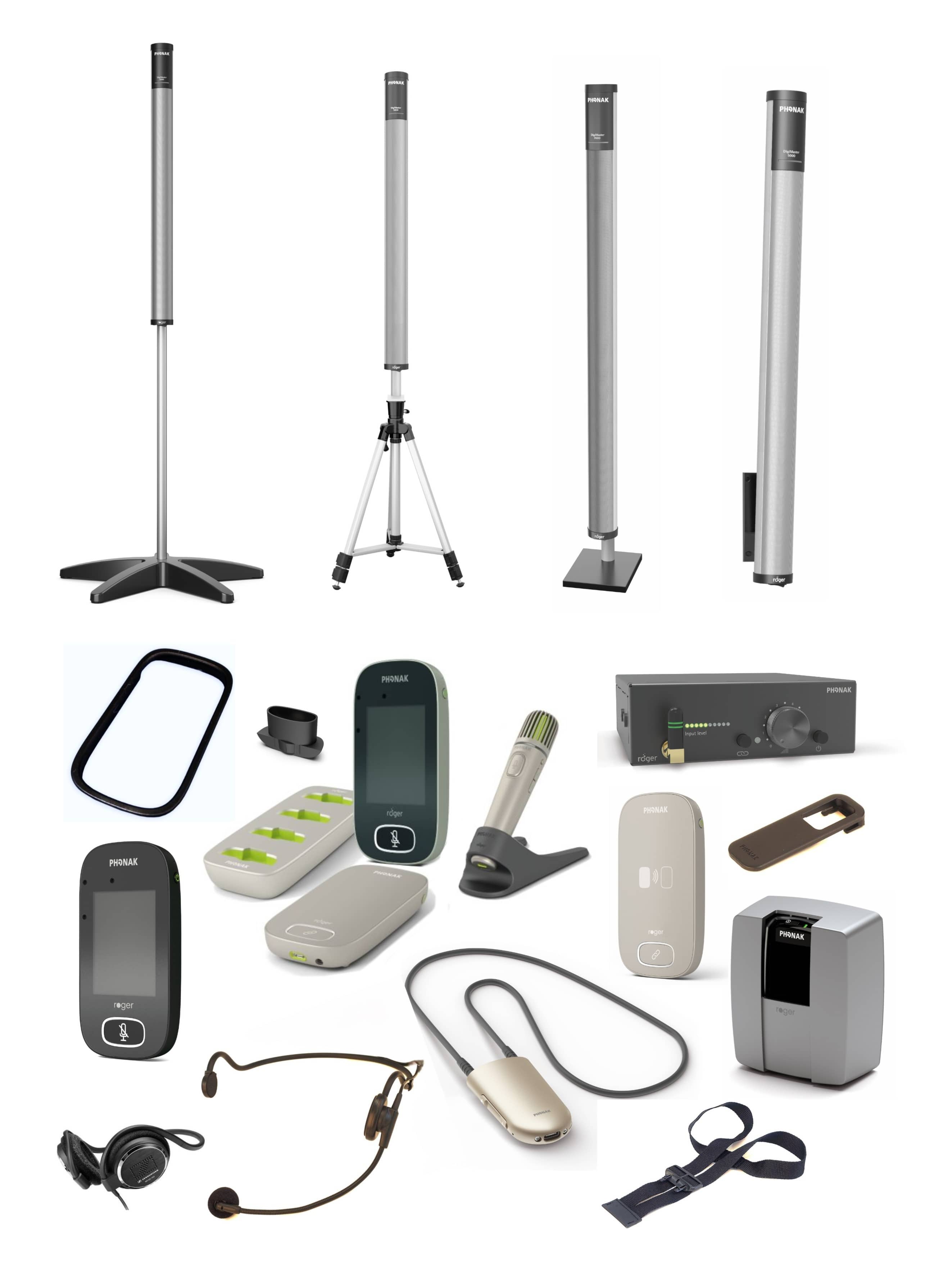 A sample of the Phonak Roger Sound Field System range
